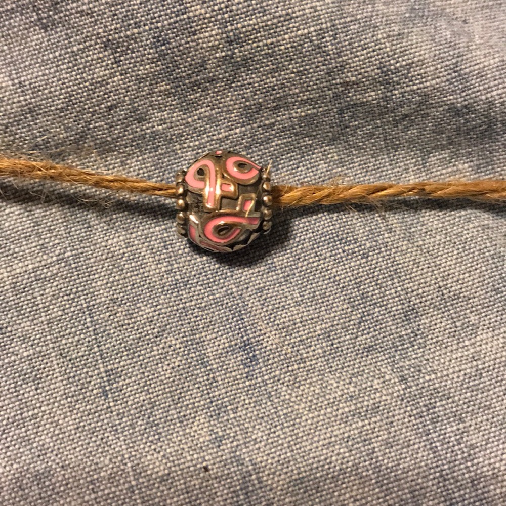 Pandora Pink Openworks Pink Ribbon Charm